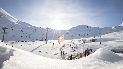 Impressionen aus dem Skigebiet Samnaun-Ischgl