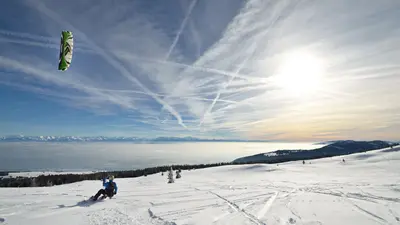 Kitesnow in Sainte-Croix / Les Rasses