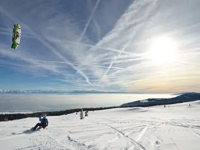 Kitesnow in Sainte-Croix / Les Rasses © Claude Jaccard - www.vaud-photos.ch