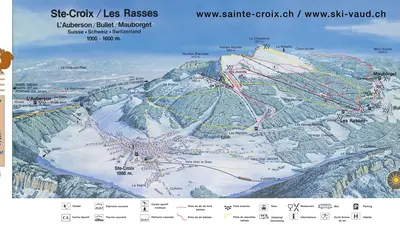 Pistenplan Sainte-Croix / Les Rasses