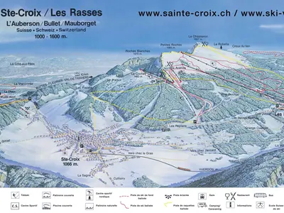 Pistenplan Sainte-Croix / Les Rasses