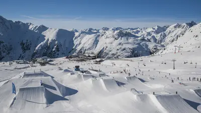 Blick auf den Funpark in Ischgl