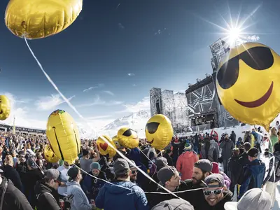 Das Electric Mountain Festival zählt zu den beliebtesten Veranstaltungen im Skigebiet Sölden © Rudi Wyhlidal