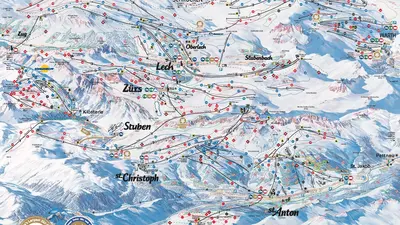 Pistenplan Ski Arlberg