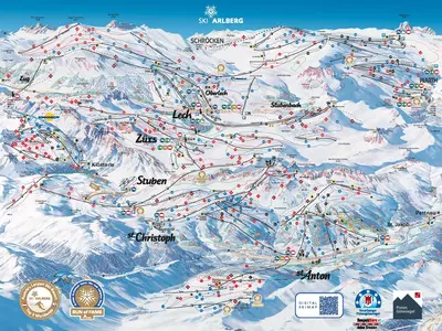 Pistenplan Arlberg