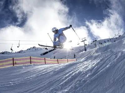 Skifahrer auf der Funny Slope am Spieljoch © Andi Frank
