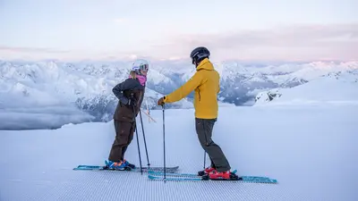 Skifahrer in der Zillertal Arena