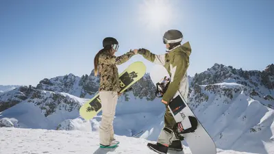 Snowboarder im Axamer Lizum