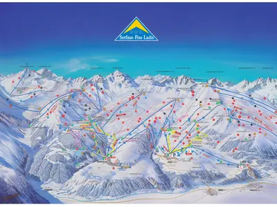 Pistenplan Serfaus - Fiss - Ladis