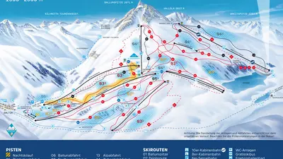 Pistenplan Silvapark Galtür