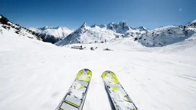 Abfahrt im Skigebiet Galtür