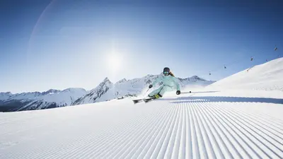 Rasante Abfahrt in Galtür