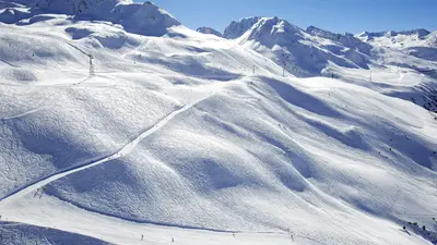 Blick ins Skigebiet Gurgl