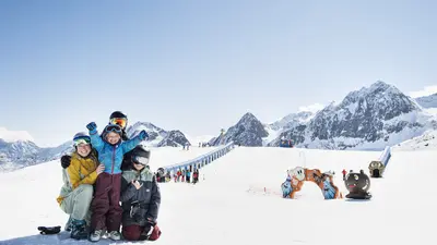 Kinderskispaß am Stubaier Gletscher