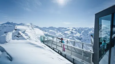 Aussicht von der Gipfelwelt 3000 am Kitzsteinhorn