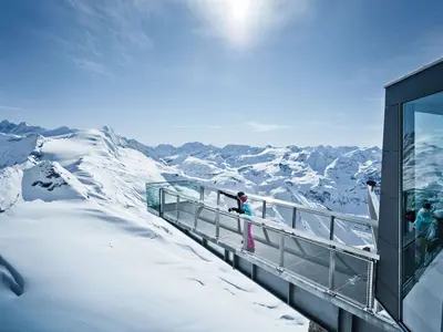 Aussicht von der Gipfelwelt 3000 am Kitzsteinhorn © Gletscherbahnen Kaprun AG