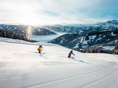 Skifahrer auf der Schmittenhöhe © Zell am See-Kaprun Tourismus