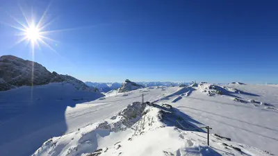 Blick auf den Dachstein Gletscher
