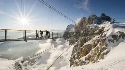 Hängebrücke am Dachstein Gletscher