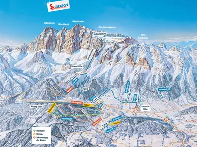 Pistenplan Ramsau-Dachstein - Ski amadé