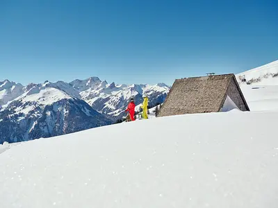Panoramablick über das Skigebiet Diedamskopf © Diedamskopf Alpin Tourismus GmbH & Co KG, Foto: Alex Kaiser
