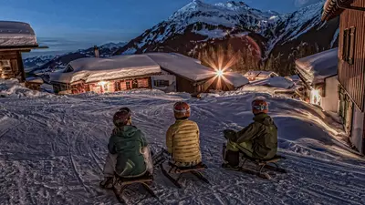 Nachtrodeln im Skigebiet Silvretta Montafon