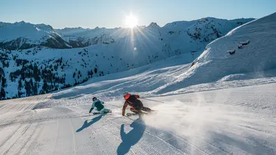 Skifahren auf der Nova Exklusiv im Skigebiet Silvretta Montafon