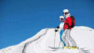 Skifahrer im Salzburger Lungau