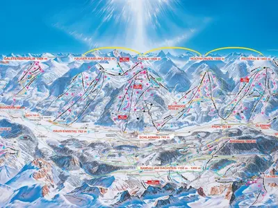Pistenplan Planai-Hochwurzen - Ski amadé