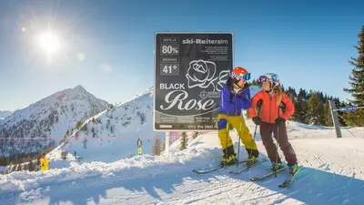Die schwarze Piste Black Rose auf der Reiteralm