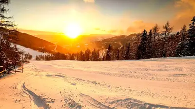 Sonnenuntergang auf der Scharte