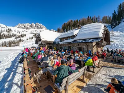 Hütte im Skigebiet Nassfeld © Peter Maier / NLW Tourismus