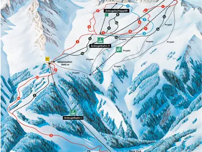 Pistenplan Hochgebirgsbahnen Ankogel