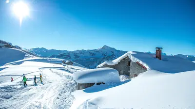 Winterlandschaft im Skigebiet Damüls Mellau