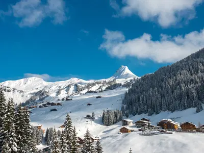 Blick auf die Mittagsspitze bei Damüls © Bergbahnen Damüls Mellau