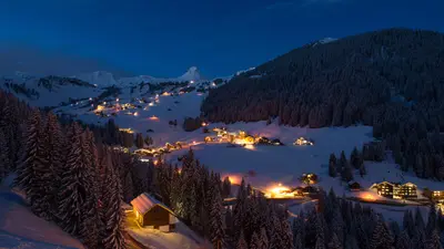 Nachtaufnahme von Damüls