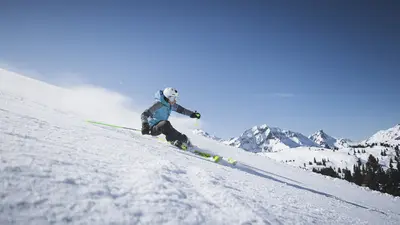 Unterwegs im Skigebiet