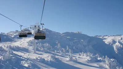 Auffahrt mit dem Sessellift am Hochkar