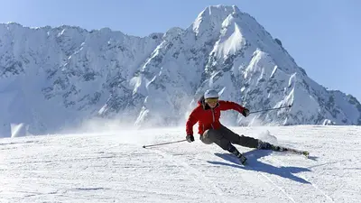 Skifahrer am Sonnenkopf