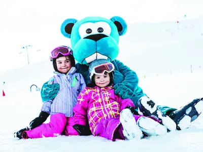 Golmi mit Kindern © Golm Silvretta Lünersee Tourismus GmbH, Christoph Schöch
