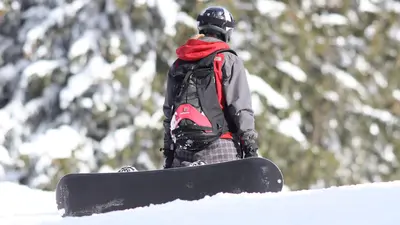 Snowboarder am Kristberg