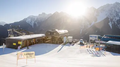 Blick auf das Skigebiet Brandnertal