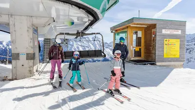 Ausstieg am Sessellift im Brandnertal