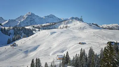 Blick ins Skigebiet Almenwelt Lofer