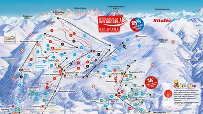 Pistenplan der Wildkogel-Arena