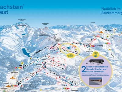 Pistenplan Skiregion Dachstein West