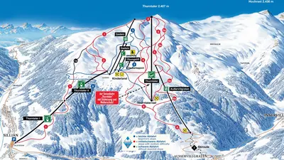 Pistenplan Skizentrum Sillian Hochpustertal