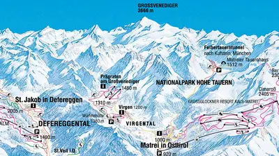 Pistenplan Prägraten und Osttirol