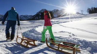 Rodeln am Zahmer Kaiser