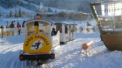 Der Bobo-Kinderpark für die kleine Skifahrer im Skigebiet Pillersee-Buchensteinwand